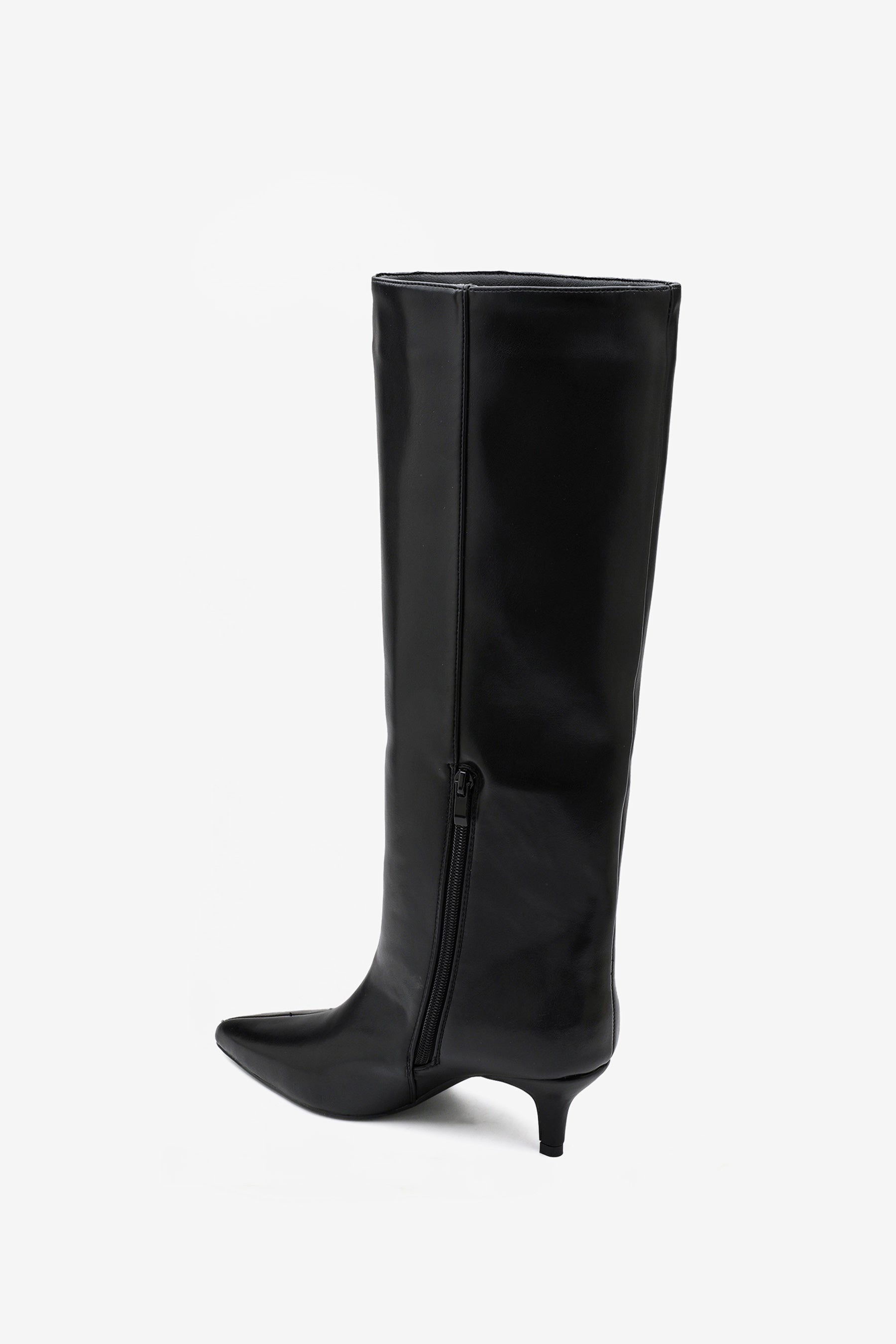 Inna Kitten-Heel-Stiefel Schwarz