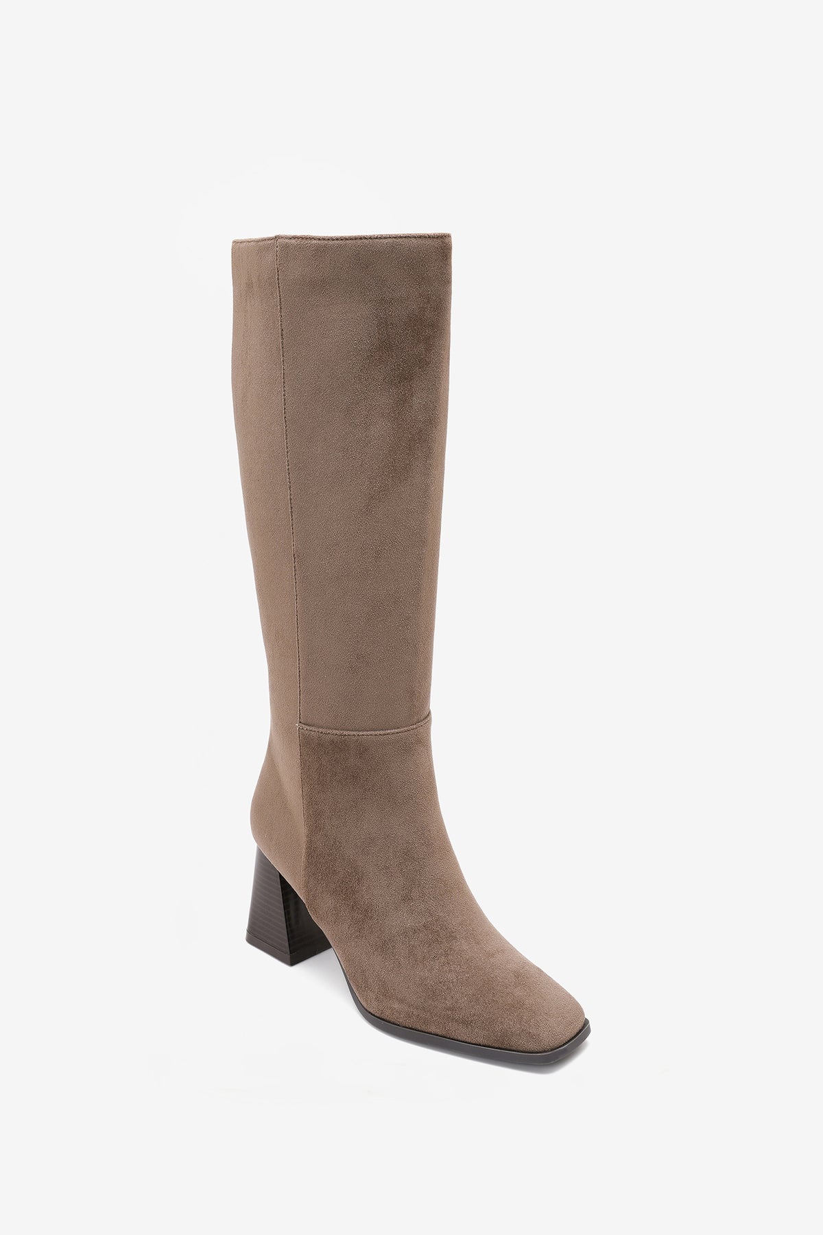Livia Stiefel mit breitem Absatz Taupe