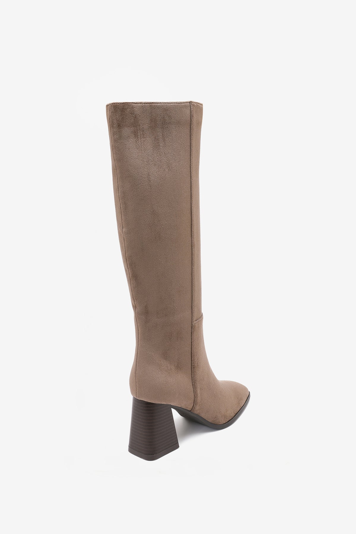 Livia Stiefel mit breitem Absatz Taupe
