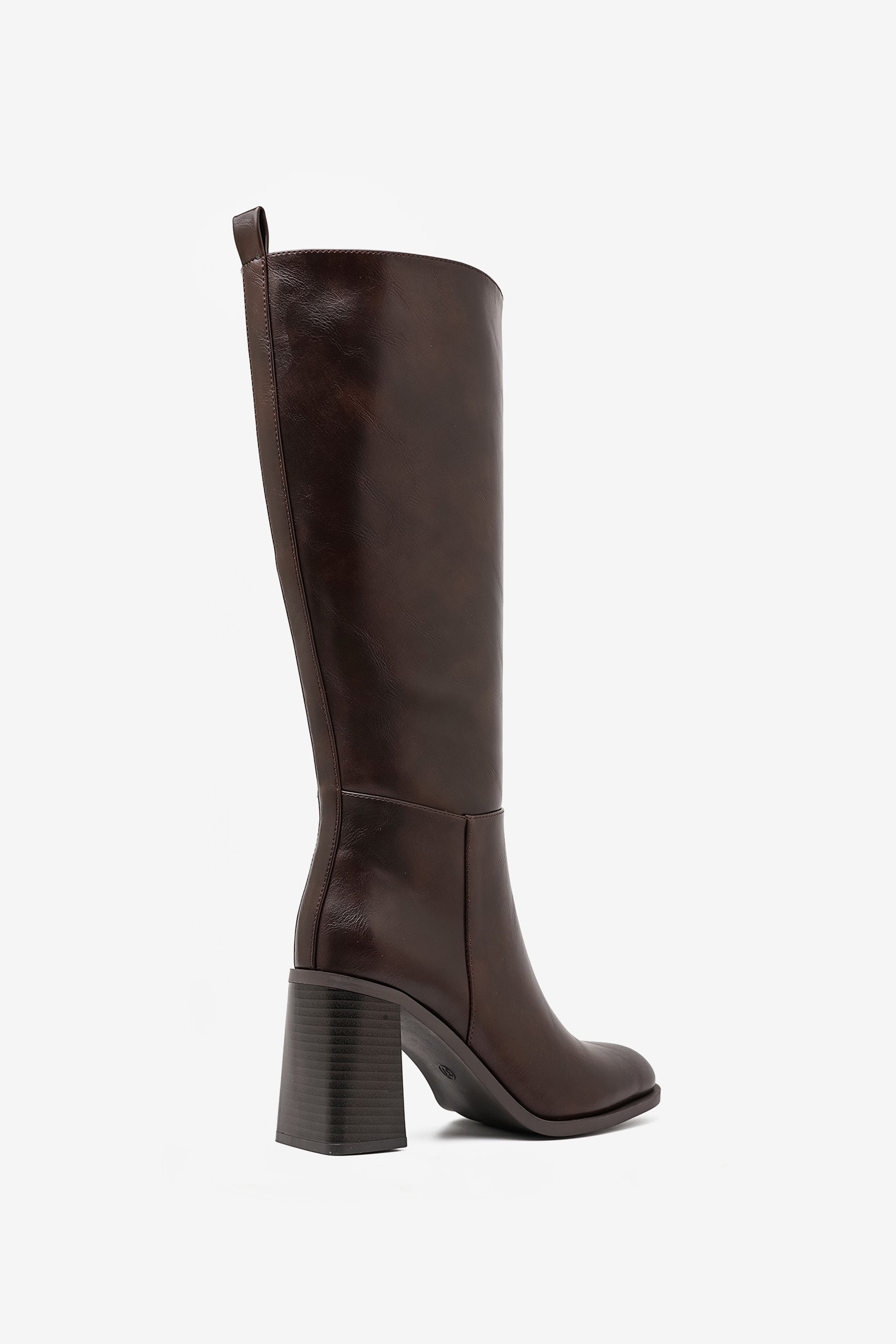 Louisa Bottes Talon Epais Marron