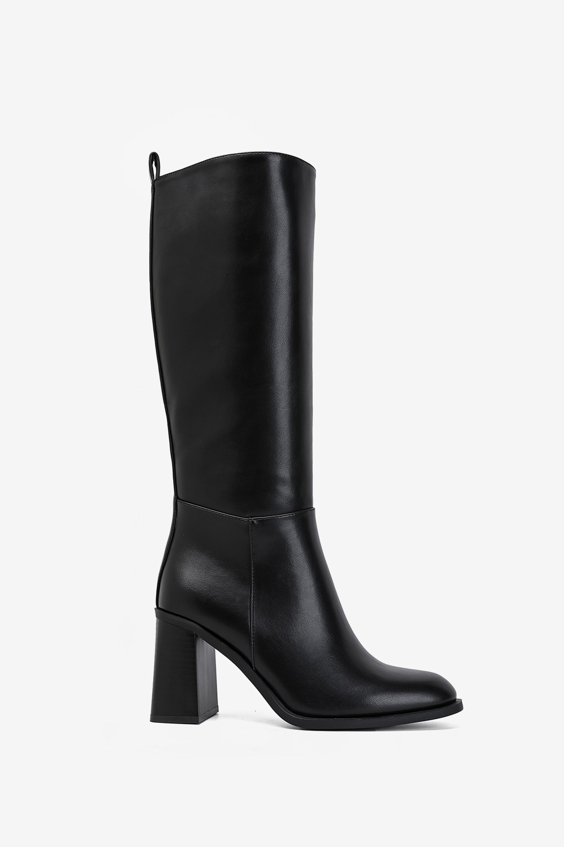 Louisa Bottes Talon Epais Noir