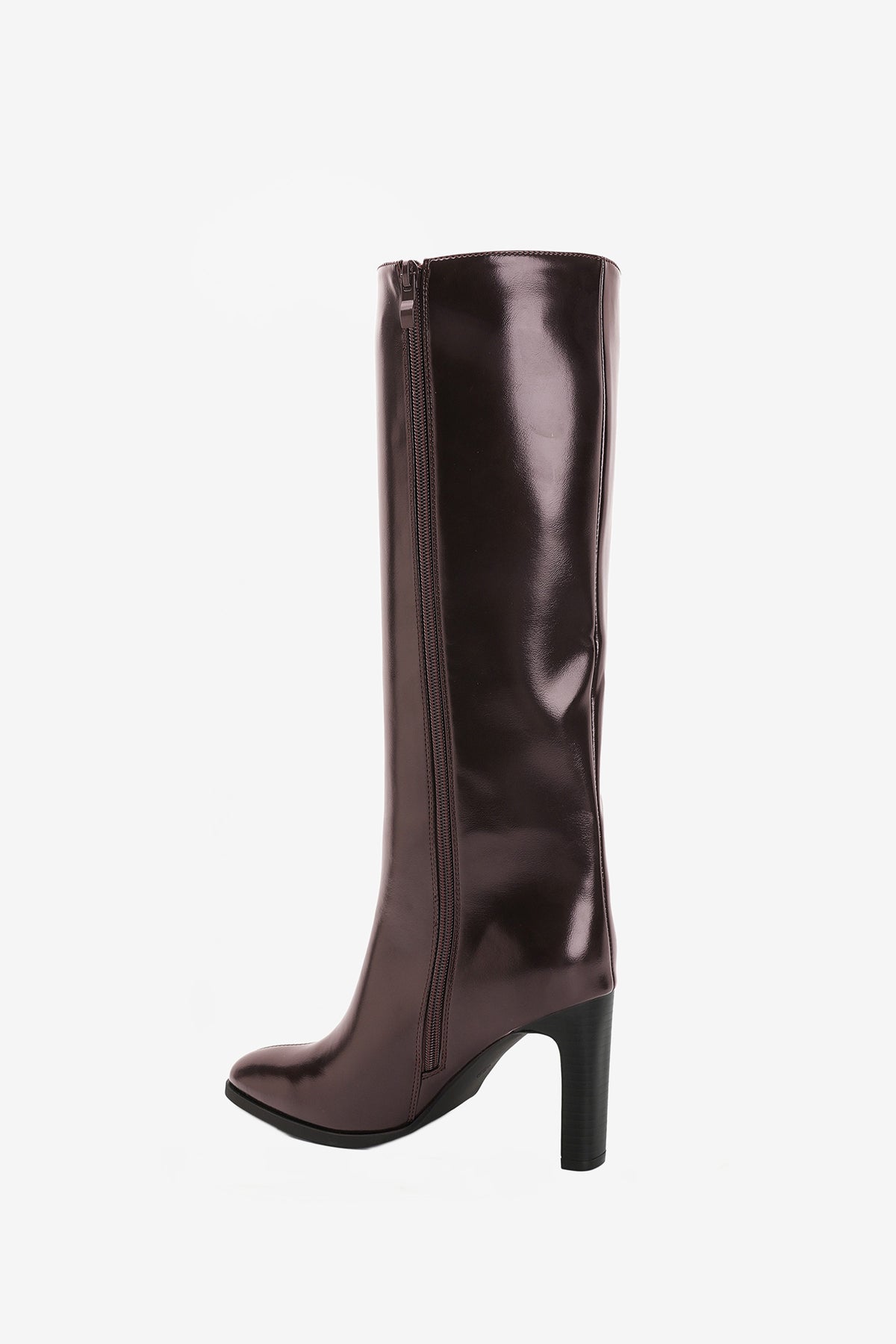 Natalia Bottes Hautes Talons Marron