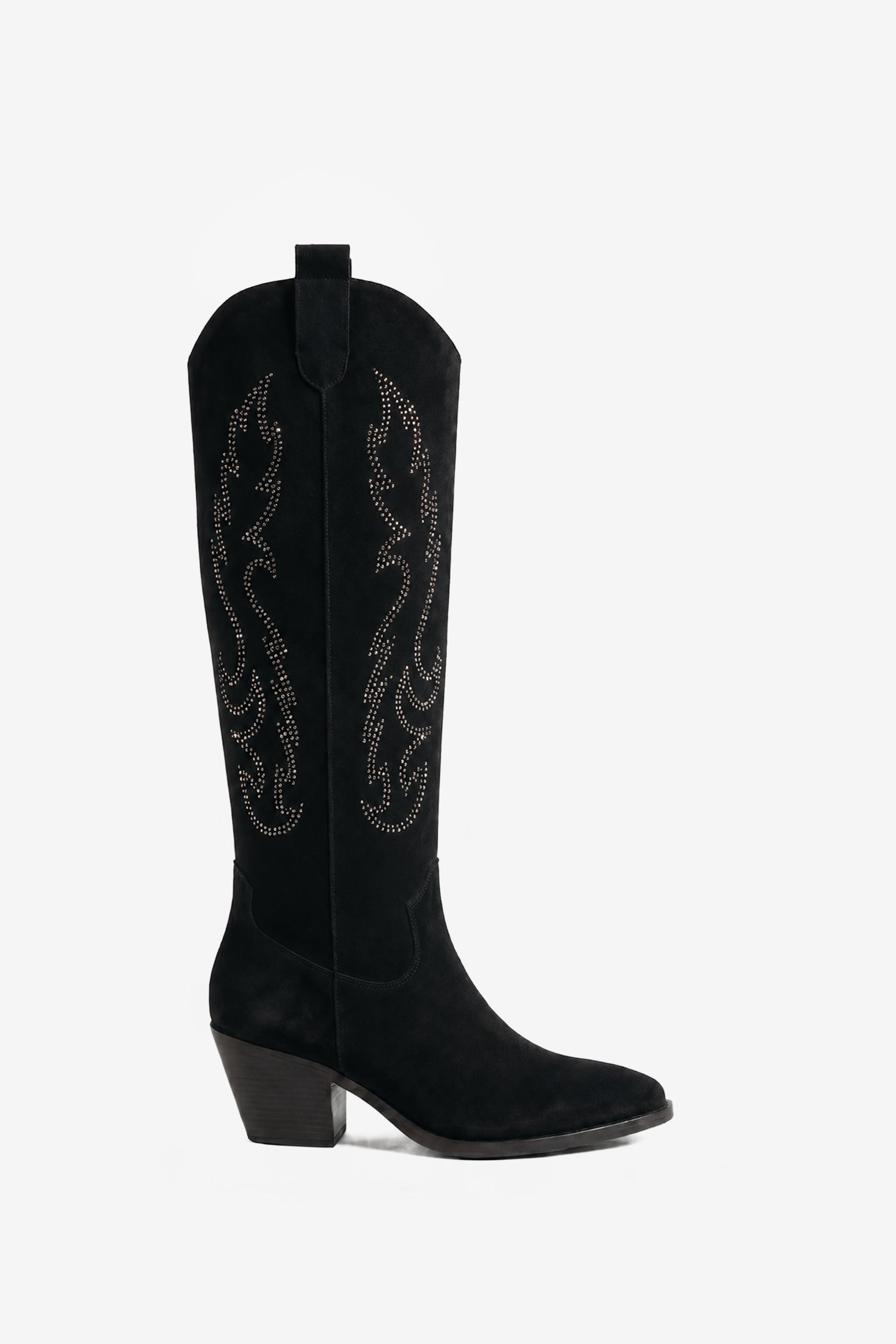 Rosie Bottes Santiags À Strass Noir
