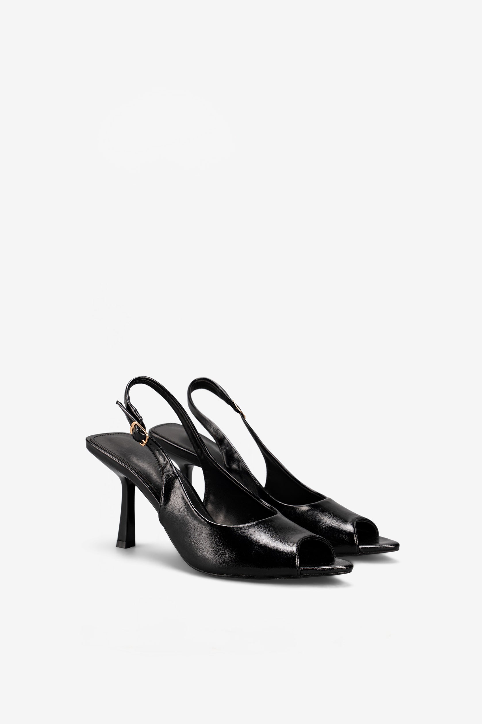 Valeria Escarpins Peep-Toe Noir